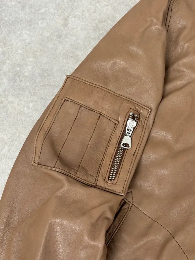 Daniele Alessandrini 2000s Daniele Alessandrini Agent Beige Leather Jacket Size US M / EU 48-50 / 2 - 9 Thumbnail