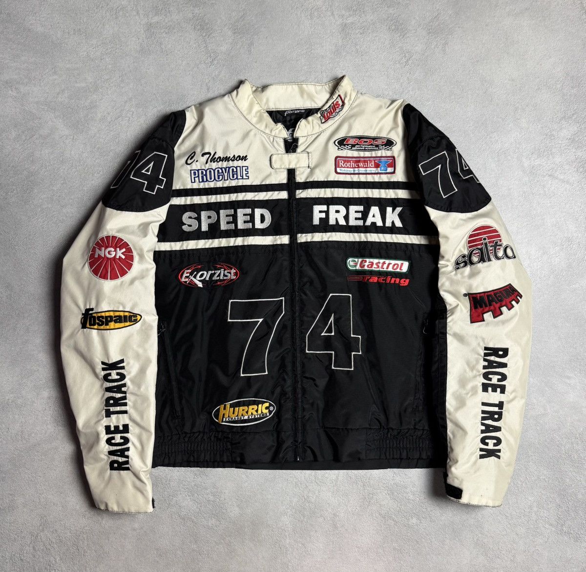 Vintage Fast Lane Speed Freak Vintage Racing Bomber Jacket Size US XXL / EU 58 / 5 - 1 Thumbnail