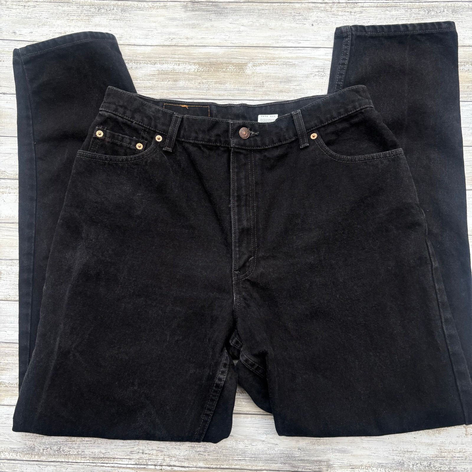 Levi's VTG 90s Levi’s 550 Jeans 16 Reg Black Relaxed Tapered 33x32 Size 38" / US 16 / IT 52 - 2 Thumbnail