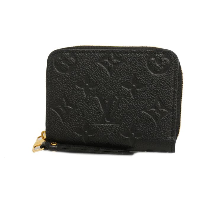 Louis Vuitton Zippy Coin Purse Monogram Empreinte Noir Black Leather M60574  Auth