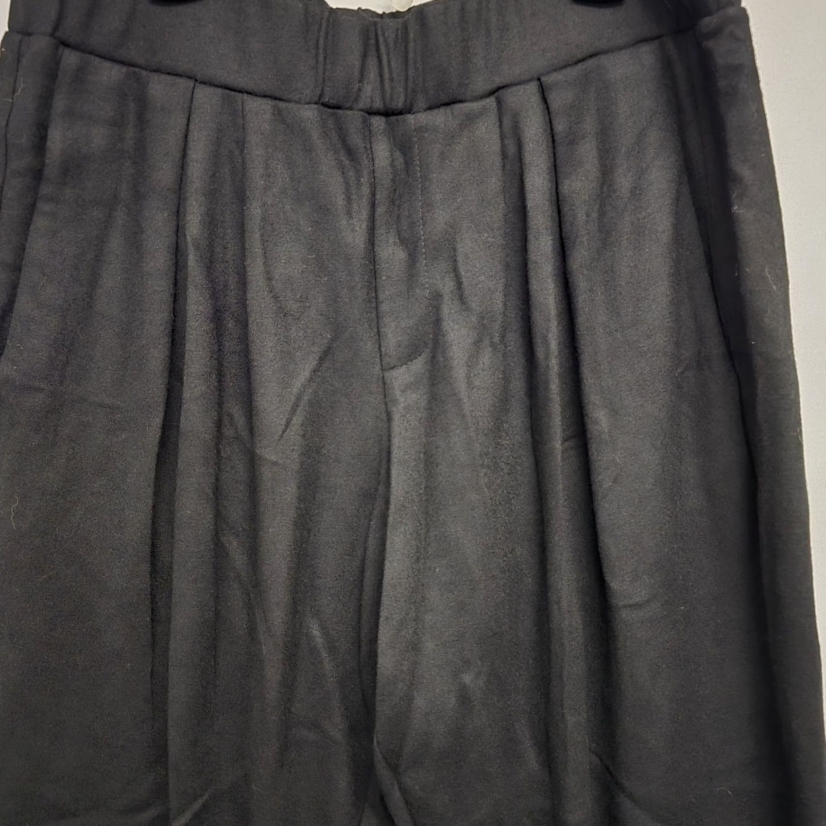 Helmut Lang VINTAGE HELMUT LANG Jogger Pants Women M Black Pleated Wool Viscose Knit 25in Inseam Tapered Slap Snap Closure Seasonal Fall Spring Summer Size 32" / US 10 / IT 46 - 2 Thumbnail
