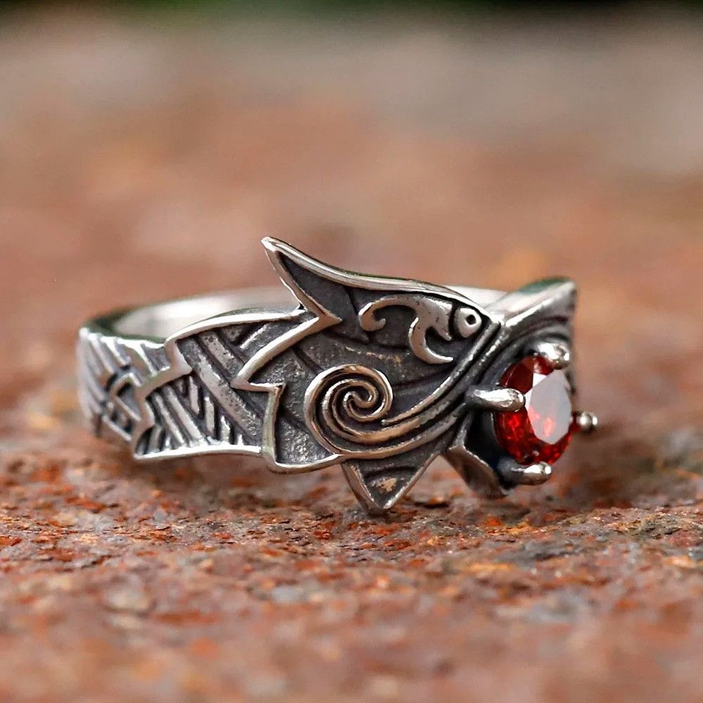 Jewelry Viking Dragon Ring Streetwear Jewelry Fashion Gift Size ONE SIZE - 6 Thumbnail