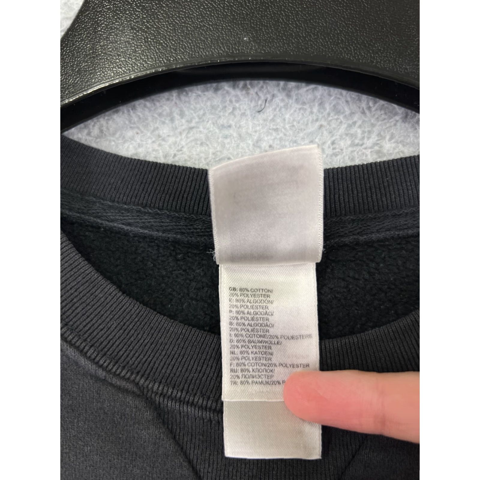 The North Face The North Face Men's Sweatshirt Pullover Crew Neck Black Cotton Blend M Regular Lightweight Pockets Logo Jersey Size US M / EU 48-50 / 2 - 4 Thumbnail