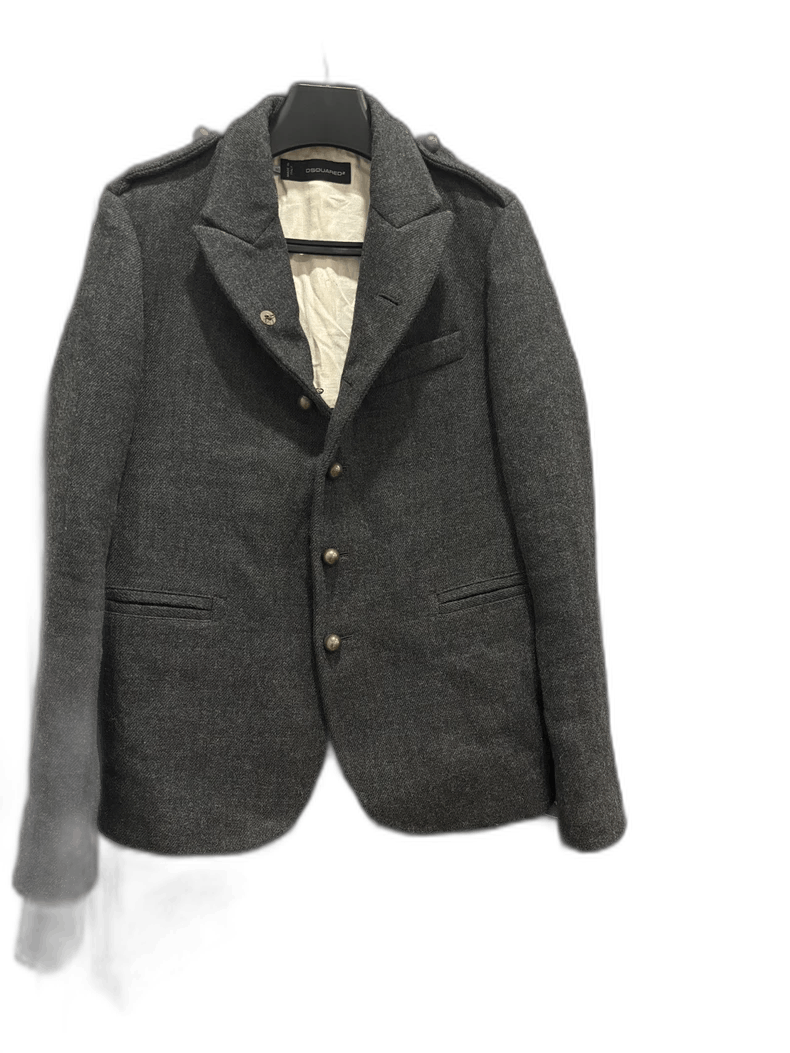 Dsquared2 DSQUARED2 Classic Wool Coat for Autumn Winter Size US L / EU 52-54 / 3 - 1 Thumbnail