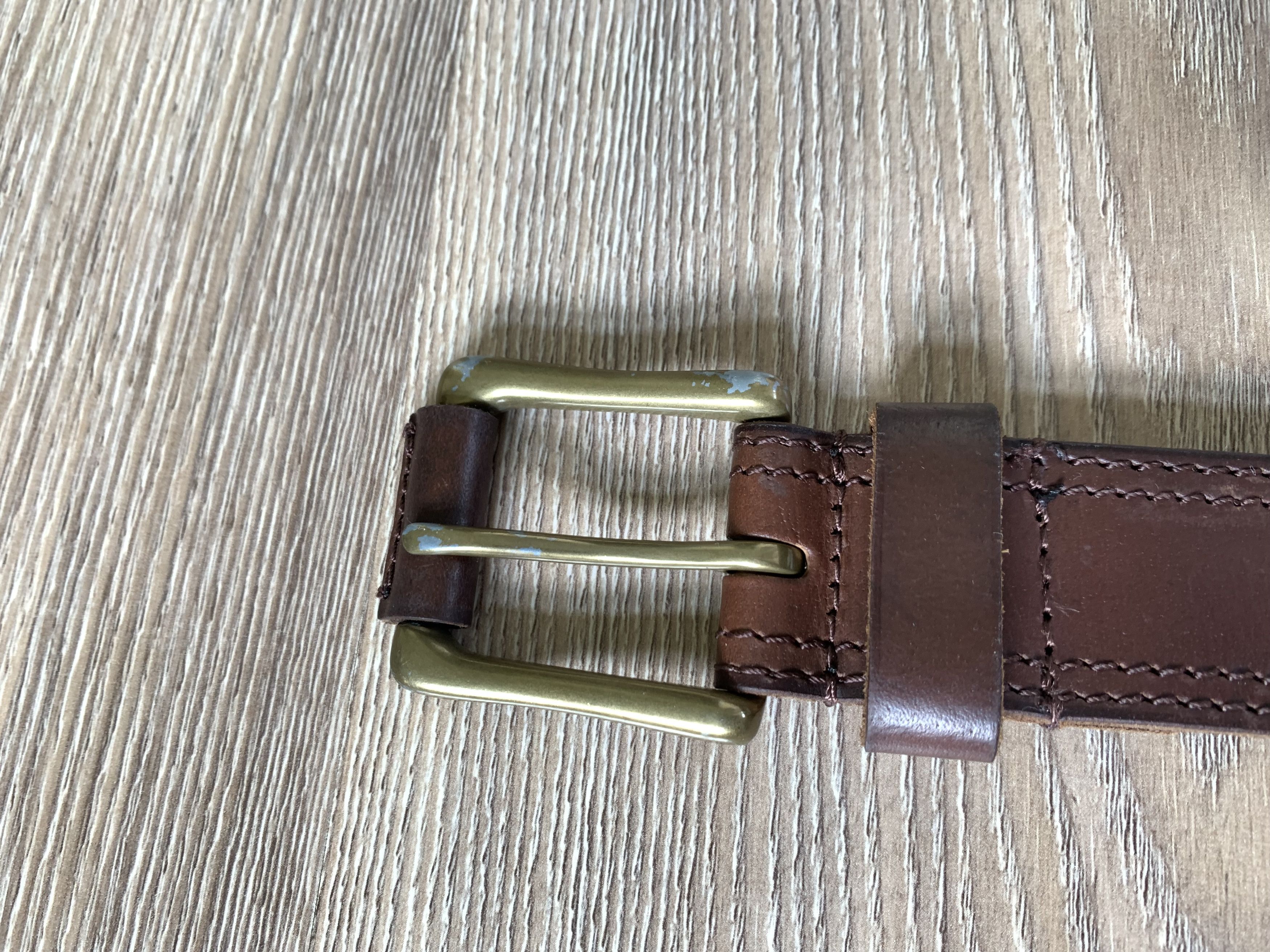 Handmade × Vintage Handmade Brown Classic Leather Belt Size ONE SIZE - 5 Thumbnail