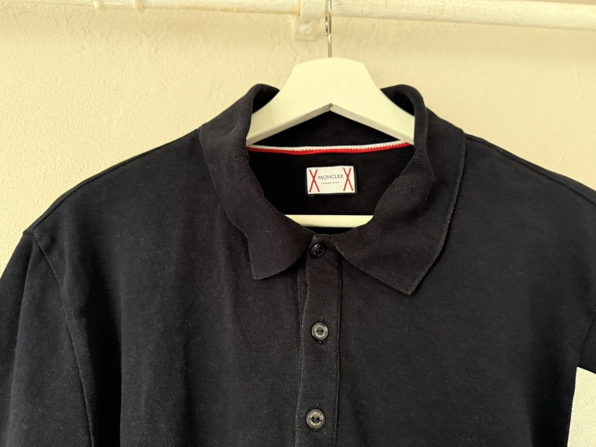 Moncler Gamme Bleu Long Sleeve Polo with Arm Stripe Size US M / EU 48-50 / 2 - 3 Thumbnail