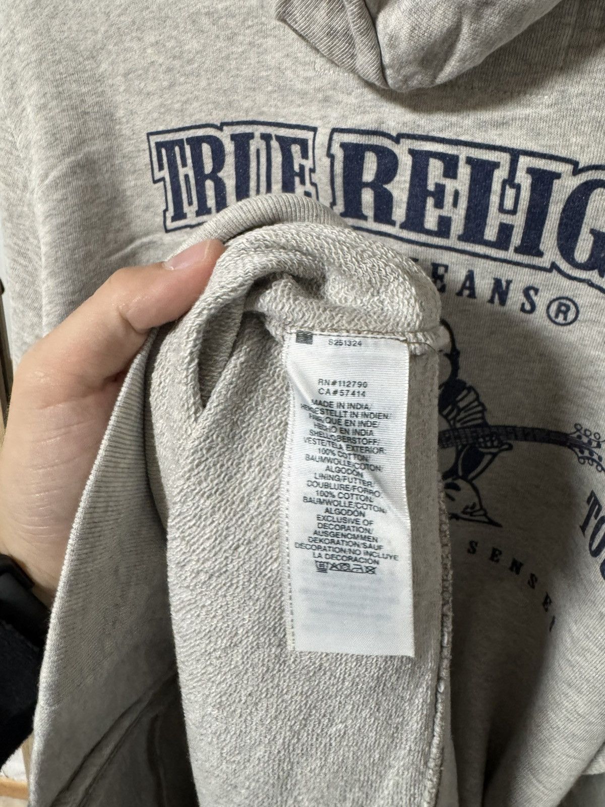True Religion True Religion Vintage Red Zip Hoodie Buddha Big Logo Cotton Size US XXL / EU 58 / 5 - 10 Thumbnail