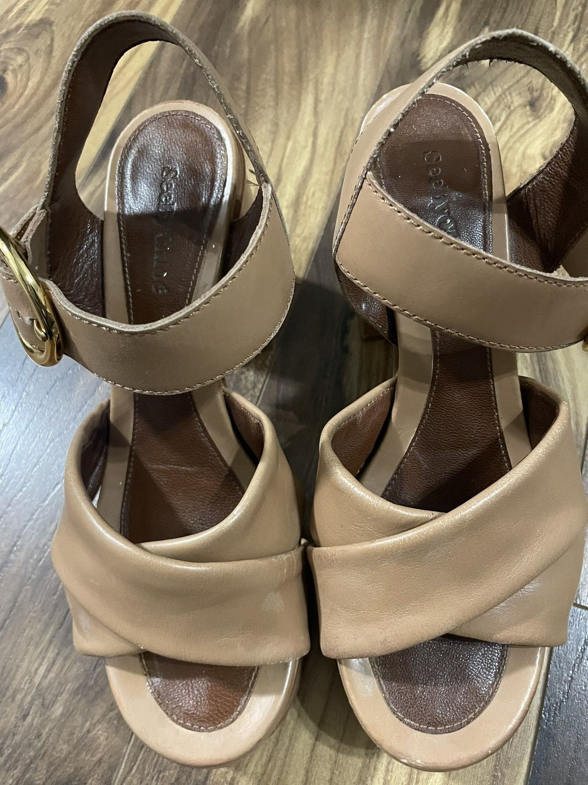 See by Chloe See By Chloe Lyna leather platform sandals Size US 8.5 / IT 38.5 - 7 Thumbnail