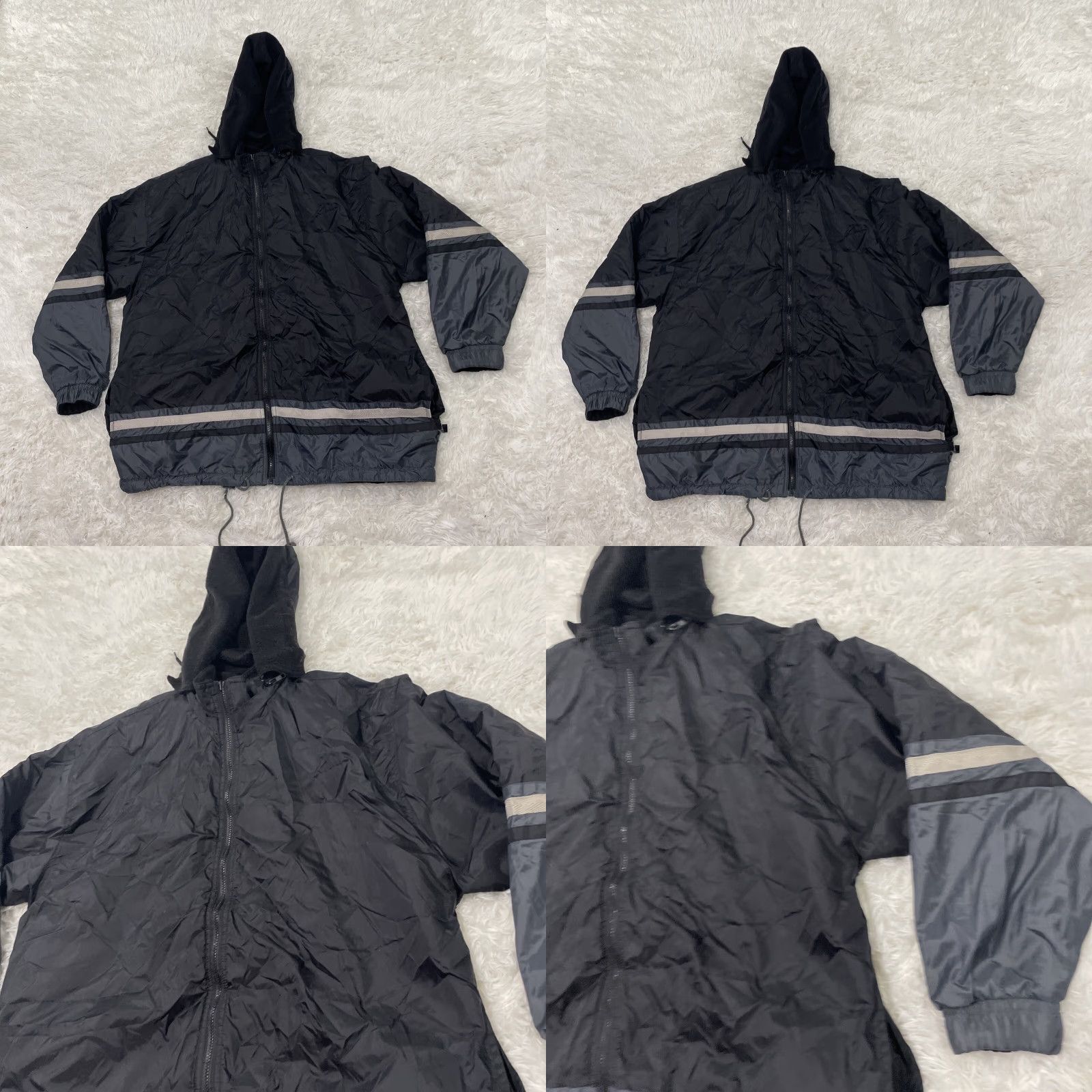 Vintage VINTAGE XNT Jacket Men L Zip Hood Black Geometric Cut Sew Fleece Lined Ski Anorak Nylon Softshell Insulated Regular Size XNT Mens Size US L / EU 52-54 / 3 - 10 Thumbnail