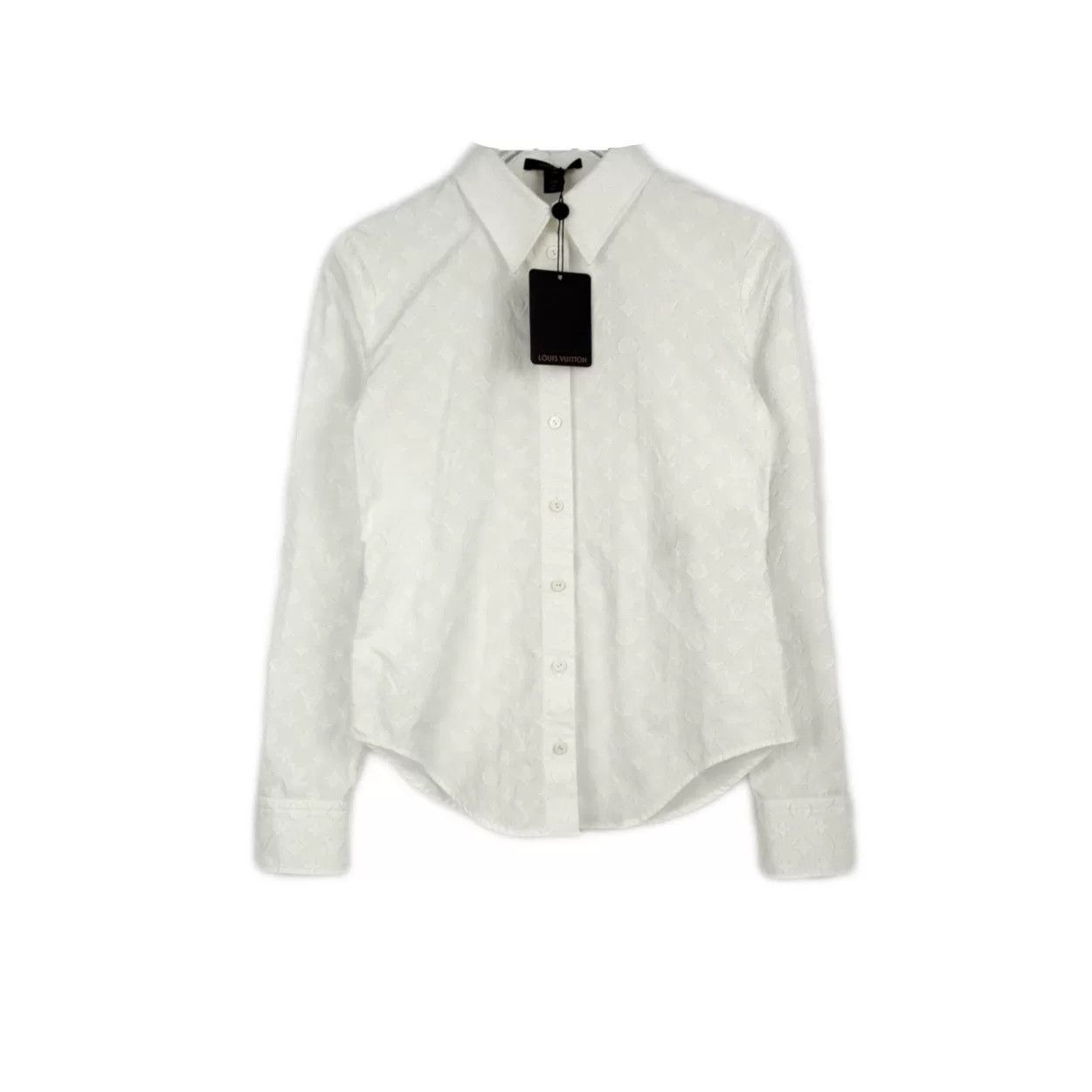 Louis Vuitton LV White Patterned Long Sleeve Shirt Size US XS / EU 42 / 0 - 1 Thumbnail