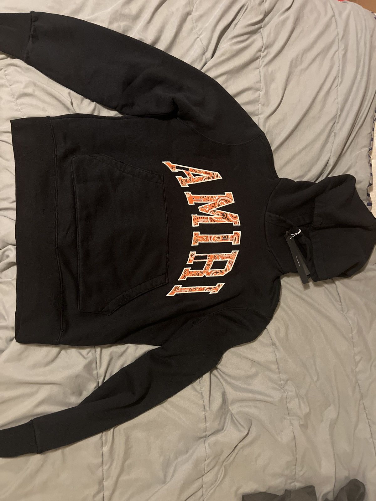 Amiri AMIRI Bandana Hoodie Black/Orange Size US S / EU 44-46 / 1 - 1 Thumbnail
