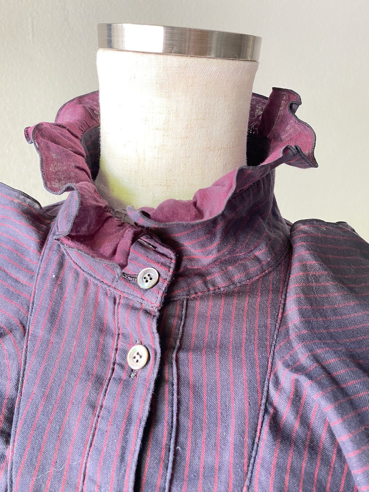 If Six Was Nine × Japanese Brand × Seditionaries BPN Black Peace Now punk ruffle shirt Size M / US 6-8 / IT 42-44 - 7 Thumbnail