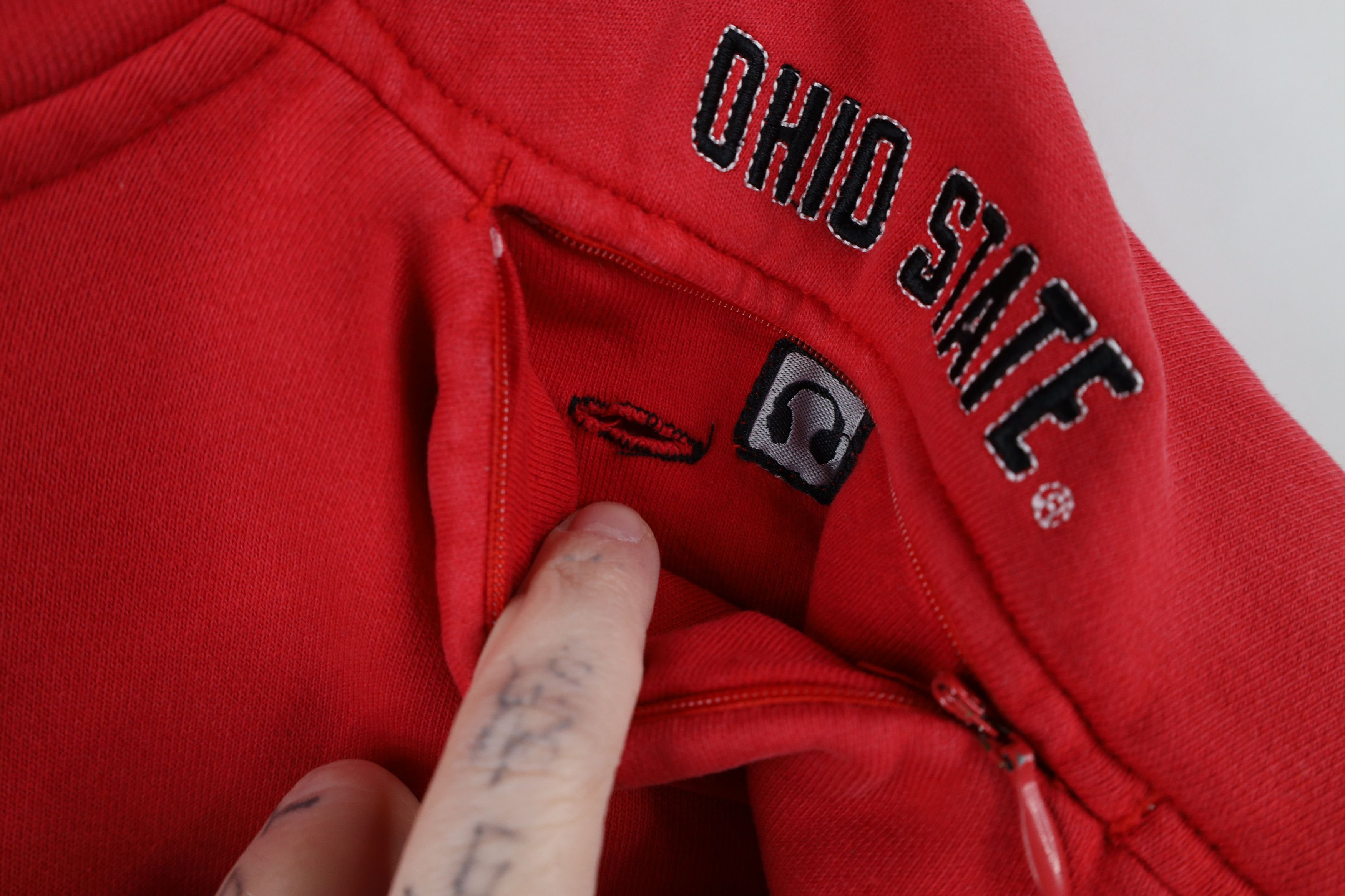 Nike × Vintage Vintage Nike Center Swoosh Ohio State University Hoodie Red Size US L / EU 52-54 / 3 - 5 Thumbnail