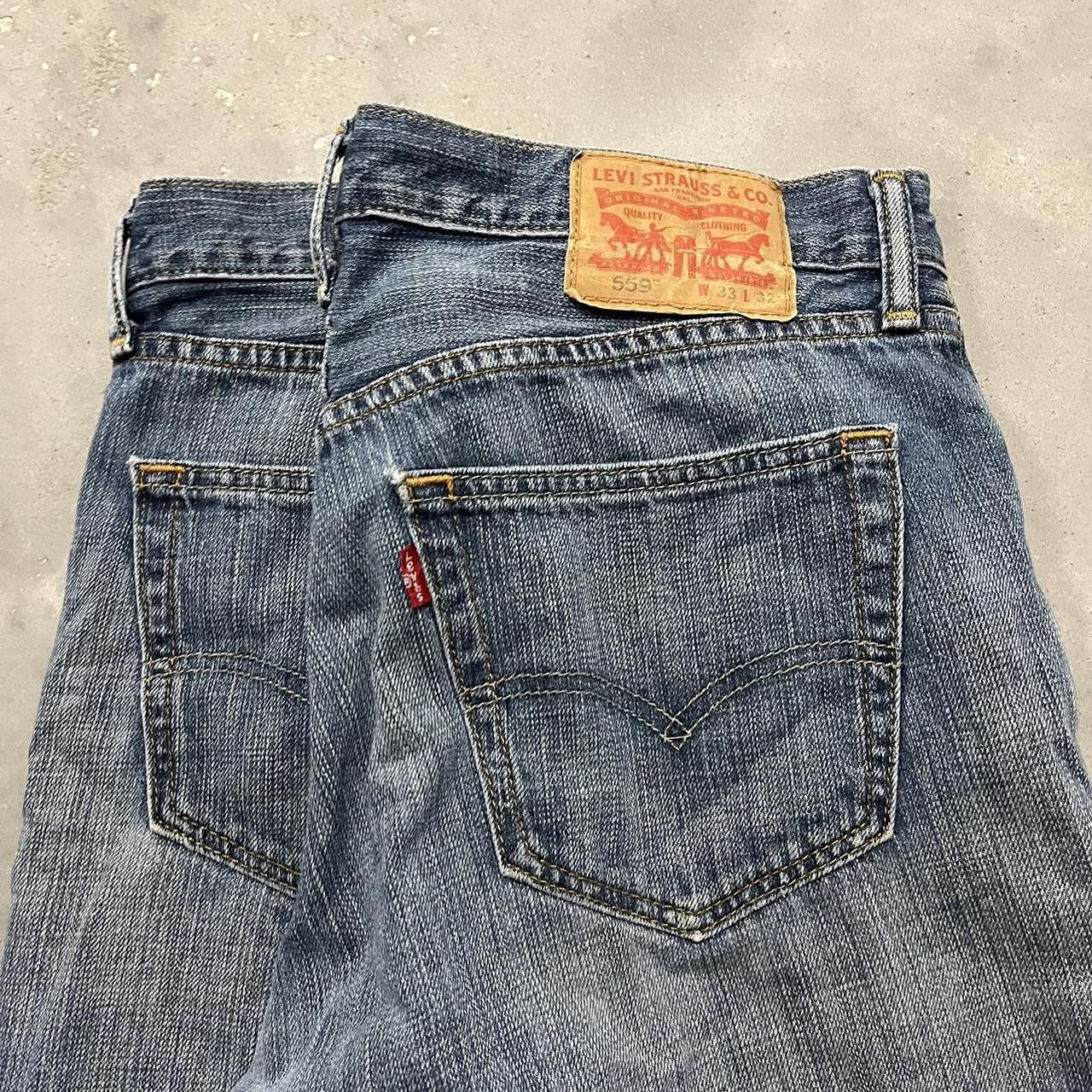 Levi's × Vintage Crazy Vintage Y2K/2000s Grunge Distressed Levi’s Dark Wash! Size US 33 - 7 Thumbnail