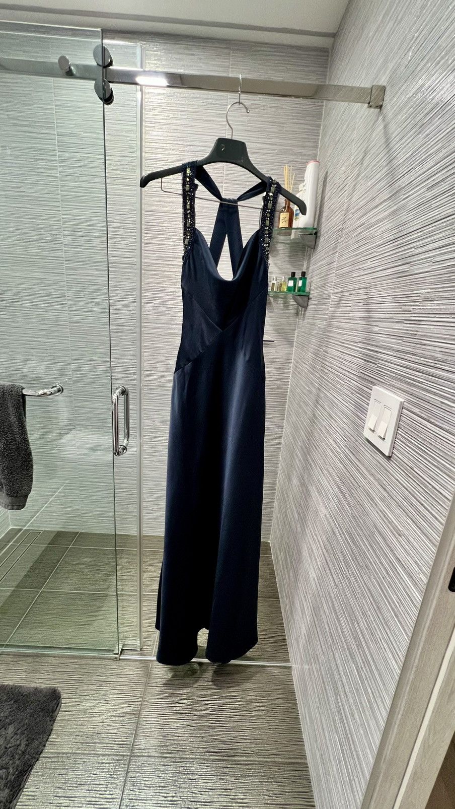Bcbgmaxazria BCBG Maxazria Dress Womens Size 0 Navy Jewel Embellished Size XS / US 0-2 / IT 36-38 - 4 Thumbnail
