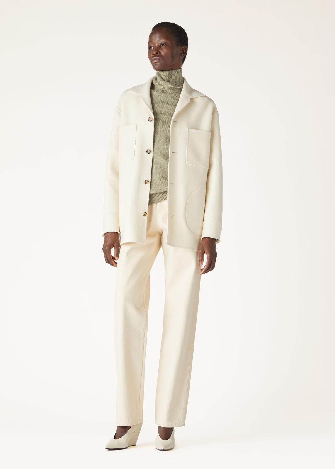 Loro Piana o1srvl11e0725 FAO6473 Jillian Over Shirt in White Size S / US 4 / IT 40 - 5 Thumbnail