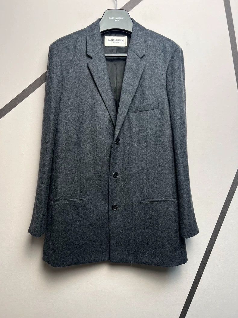 Saint Laurent Paris Saint Laurent Paris Black wool coat-2506 Size US M / EU 48-50 / 2 - 1 Thumbnail