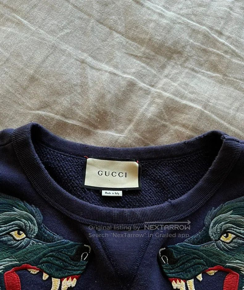 Gucci Gucci Wolf Print Crewneck Sweatshirt. Size US M / EU 48-50 / 2 - 2 Thumbnail
