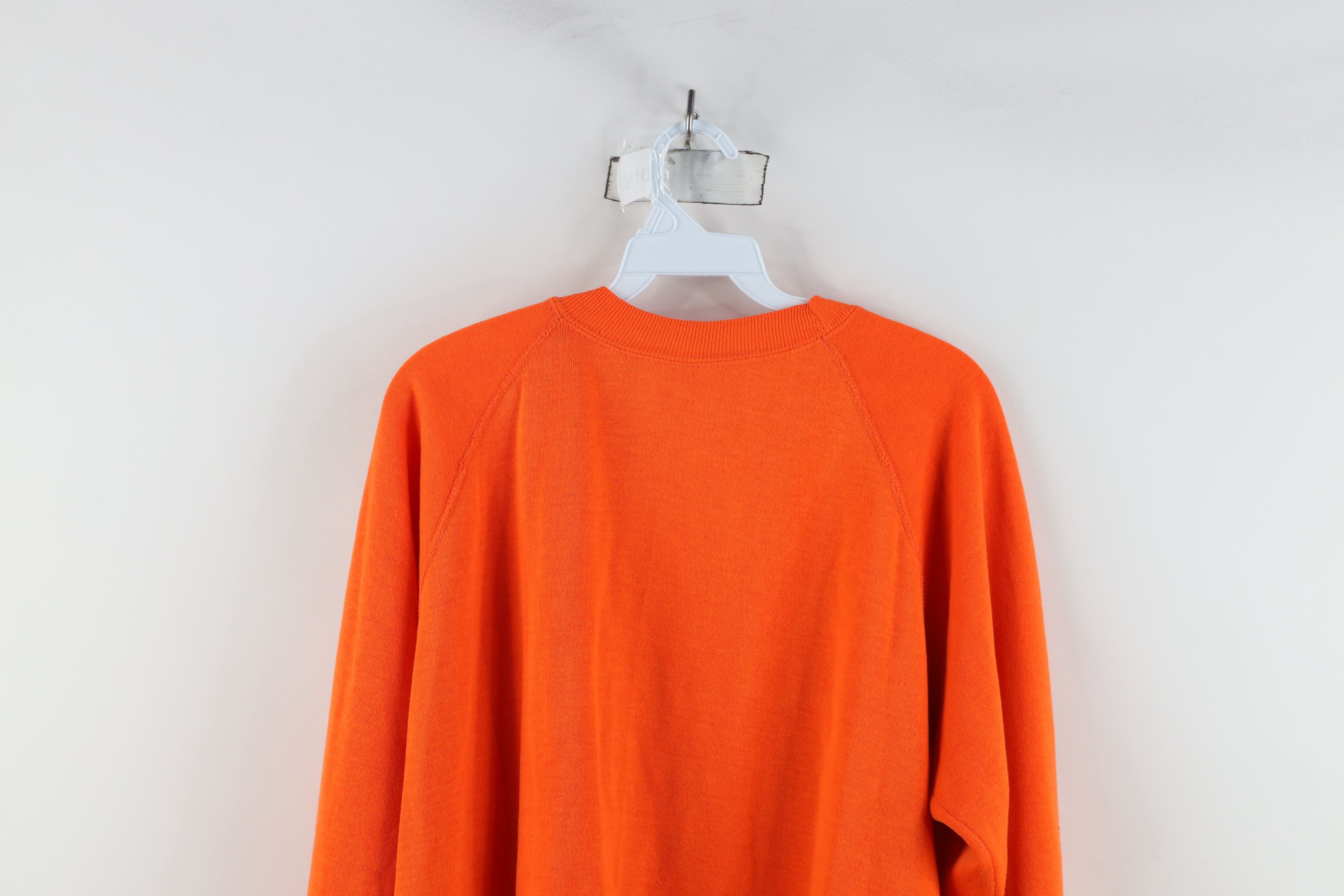 Vintage Vintage 70s Streetwear Blank Crewneck Sweatshirt Orange USA Size US L / EU 52-54 / 3 - 12 Thumbnail