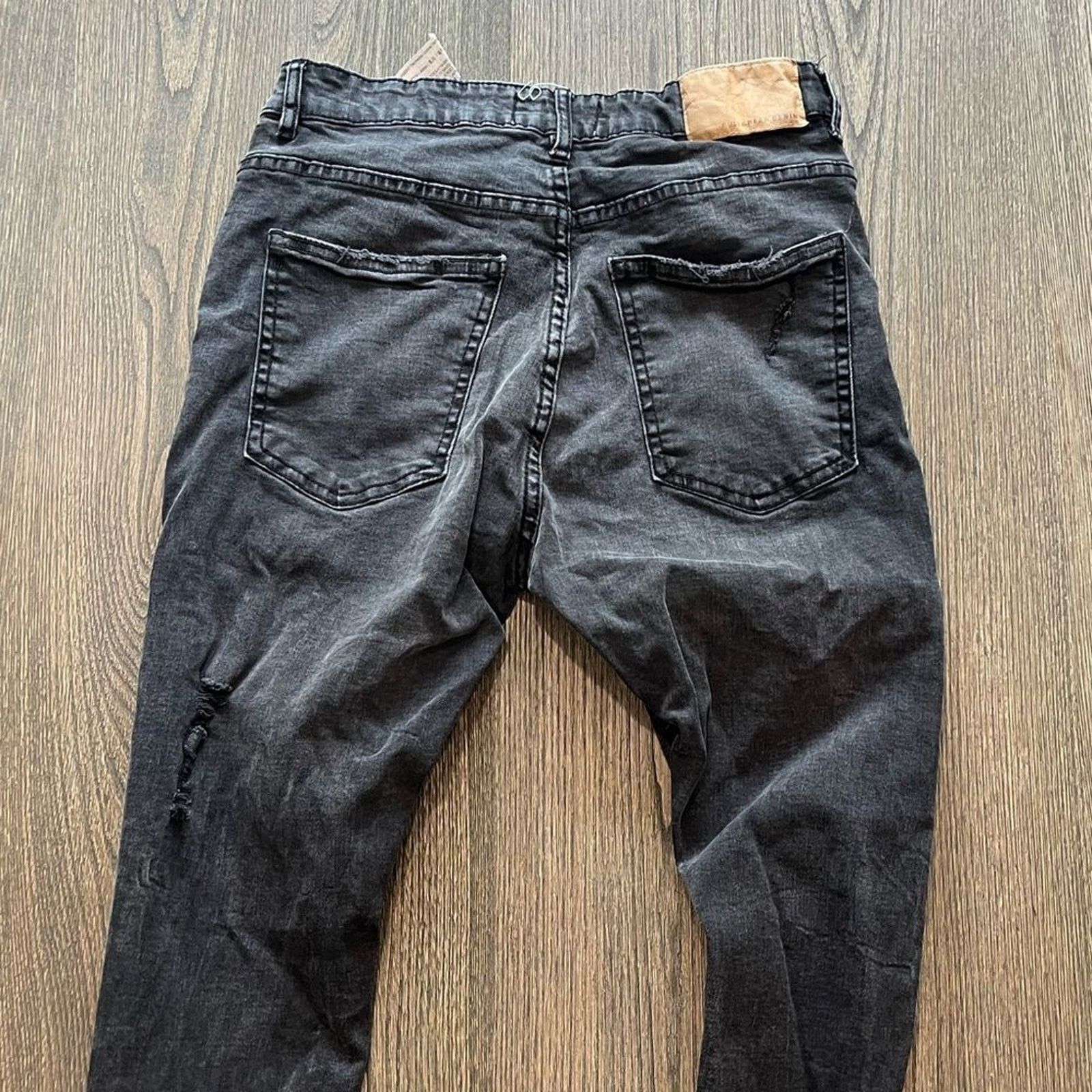 Pull & Bear Pull & Bear Skinny Leg Black High Rise Jeans Size 31 Size 31" - 10 Thumbnail