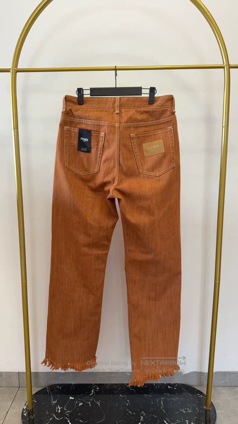 Fendi Fendi Orange Fringe Straight Casual Pants Size US 32 / EU 48 - 2 Thumbnail