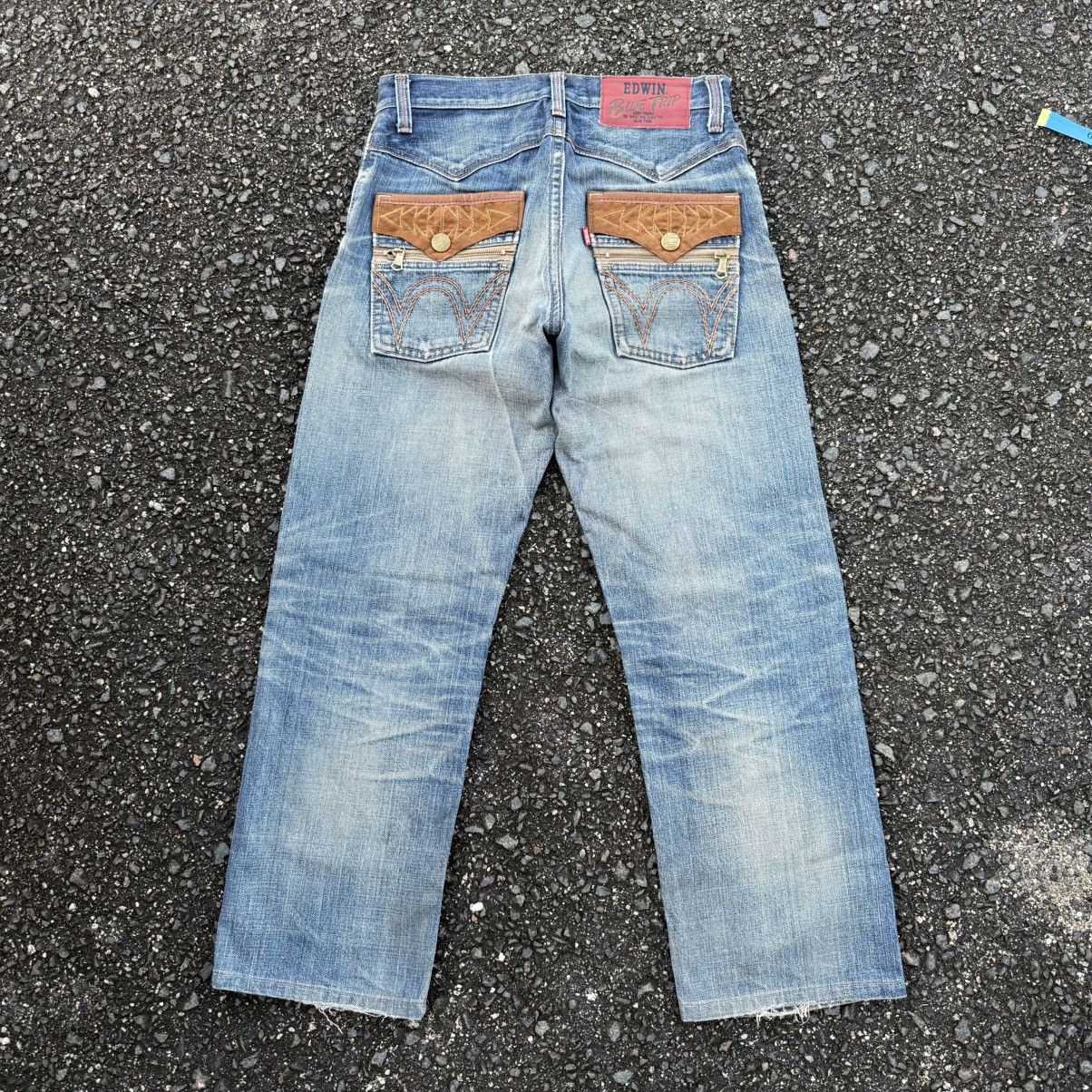 Edwin W32 VINTAGE EDWIN BLUE TRIP DENIM JEANS PANTS Size US 32 / EU 48 - 3 Thumbnail