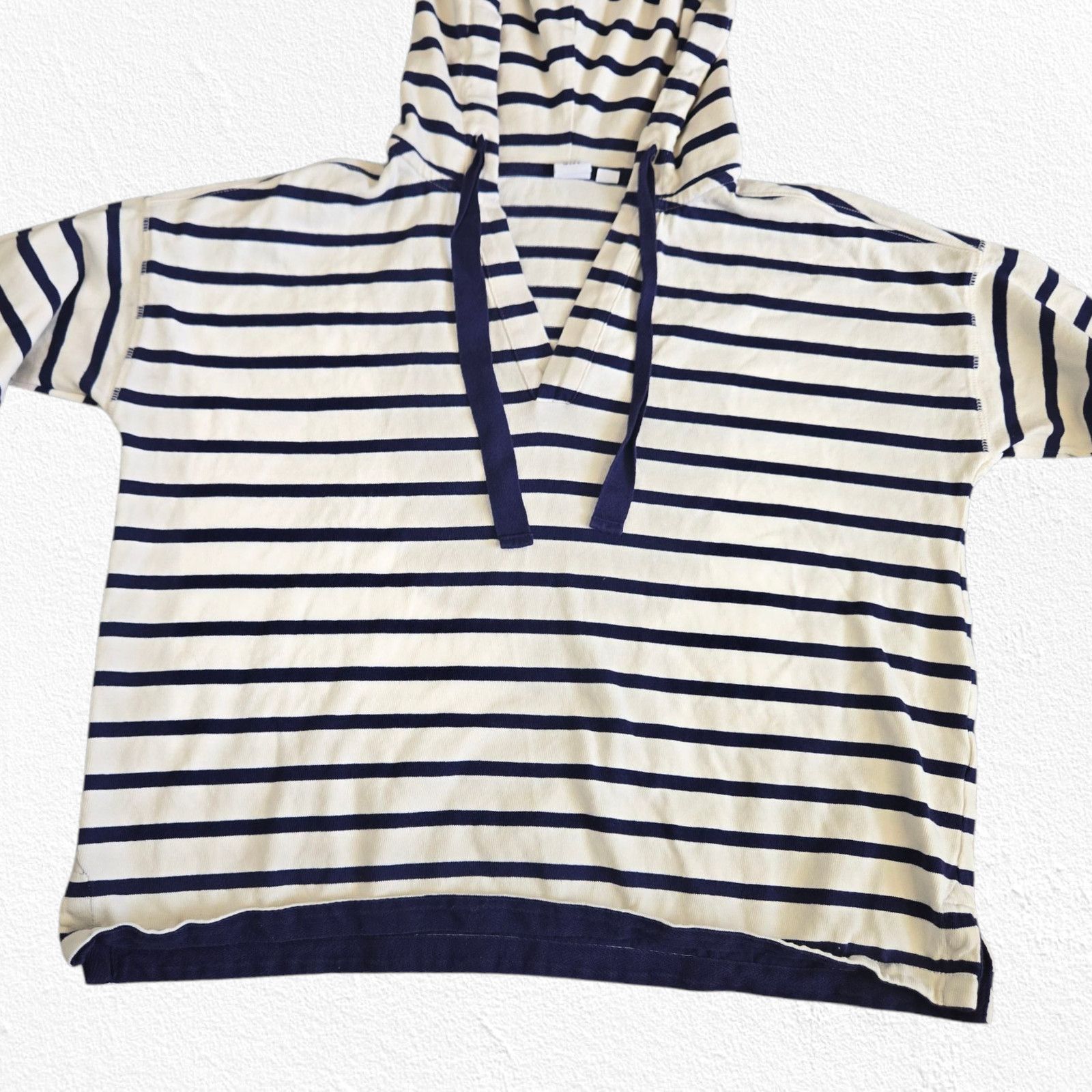 Gap GAP Navy White Striped V-Neck Hoodie Size XS Size XS / US 0-2 / IT 36-38 - 3 Thumbnail