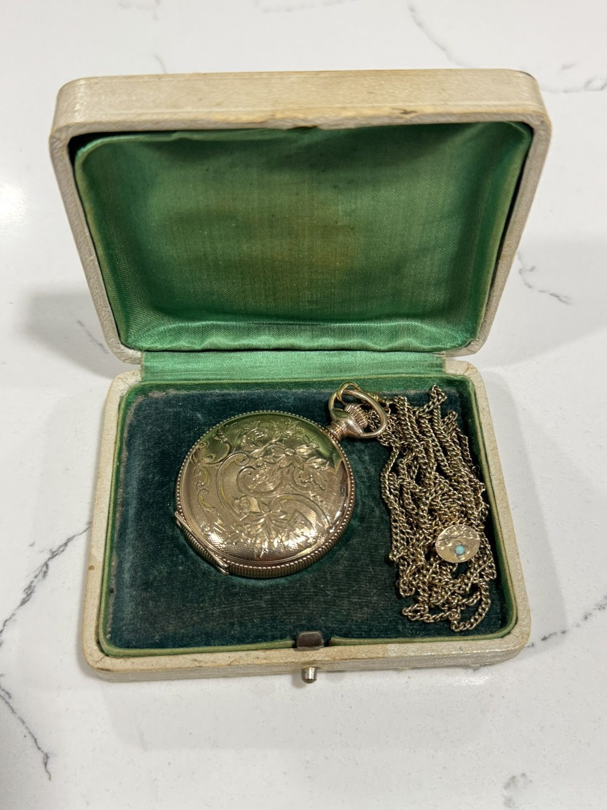 Elgin National Watch Company Vintage 1890s Elgin Gold Filled Pocket Watch Size ONE SIZE - 25 Thumbnail