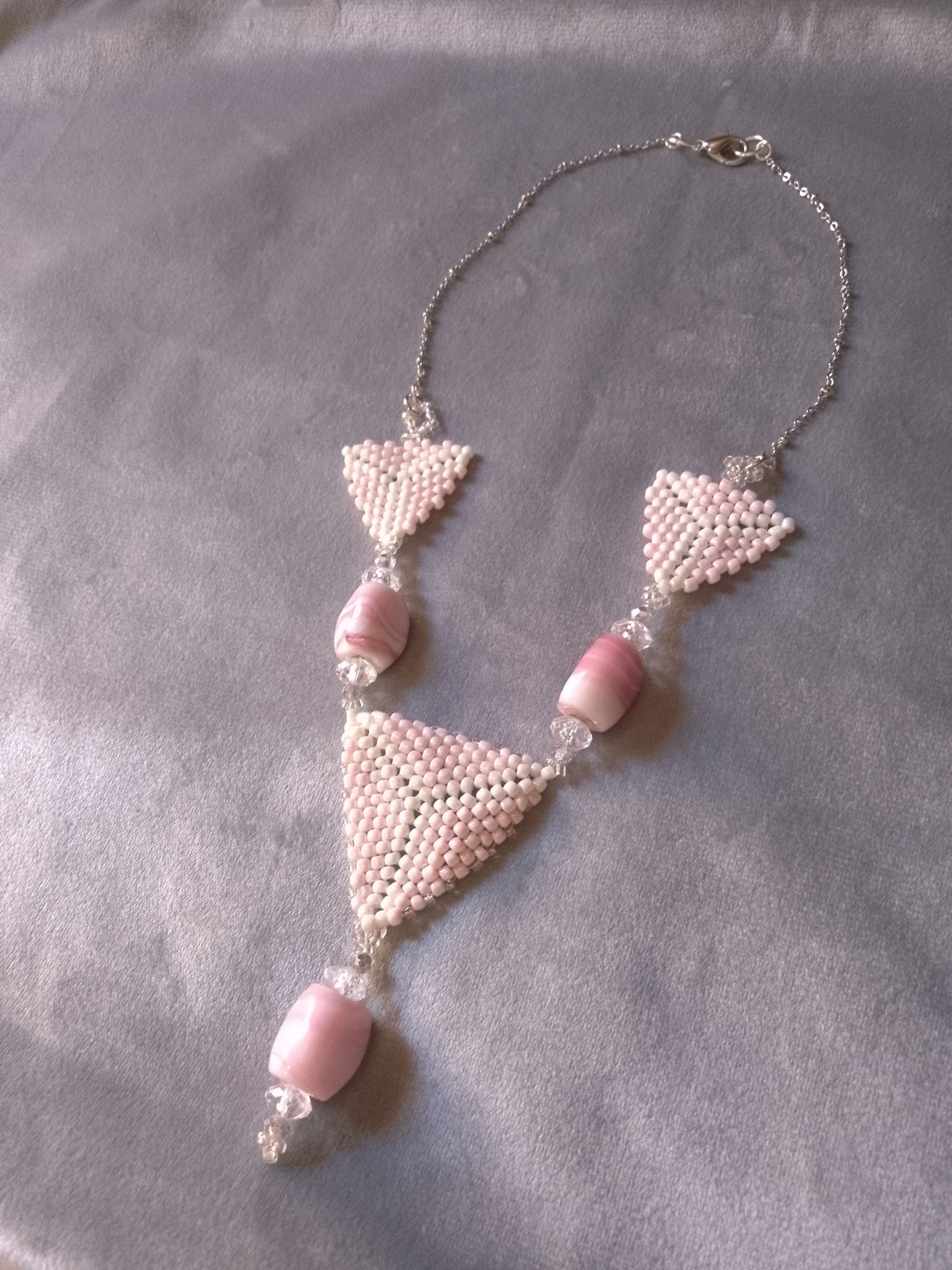Handmade Ethnic Pink Necklace Natural Micah Gemstones Size ONE SIZE - 1 Thumbnail
