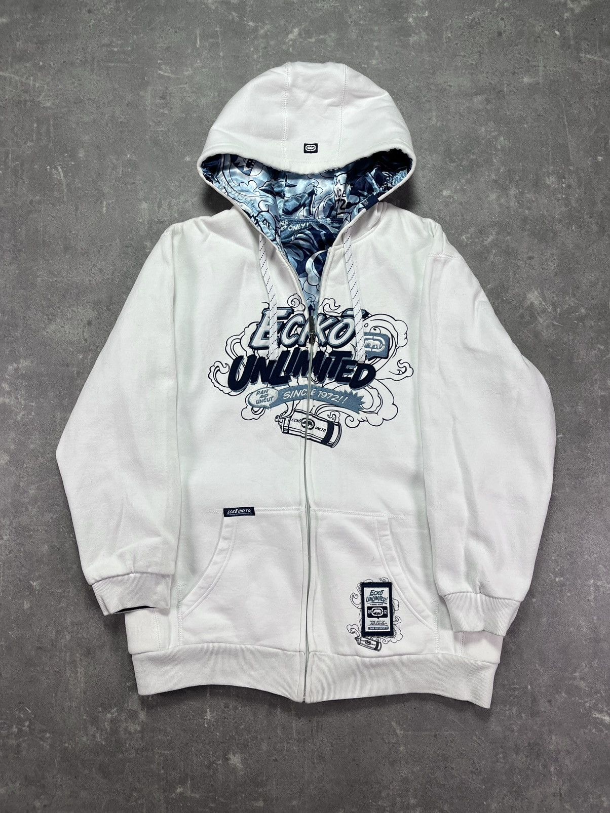 Ecko Unltd. 00s Ecko Unltd. Reversible AOP Printed Baggy Zip Hoodie XXL Size US XXL / EU 58 / 5 - 3 Thumbnail