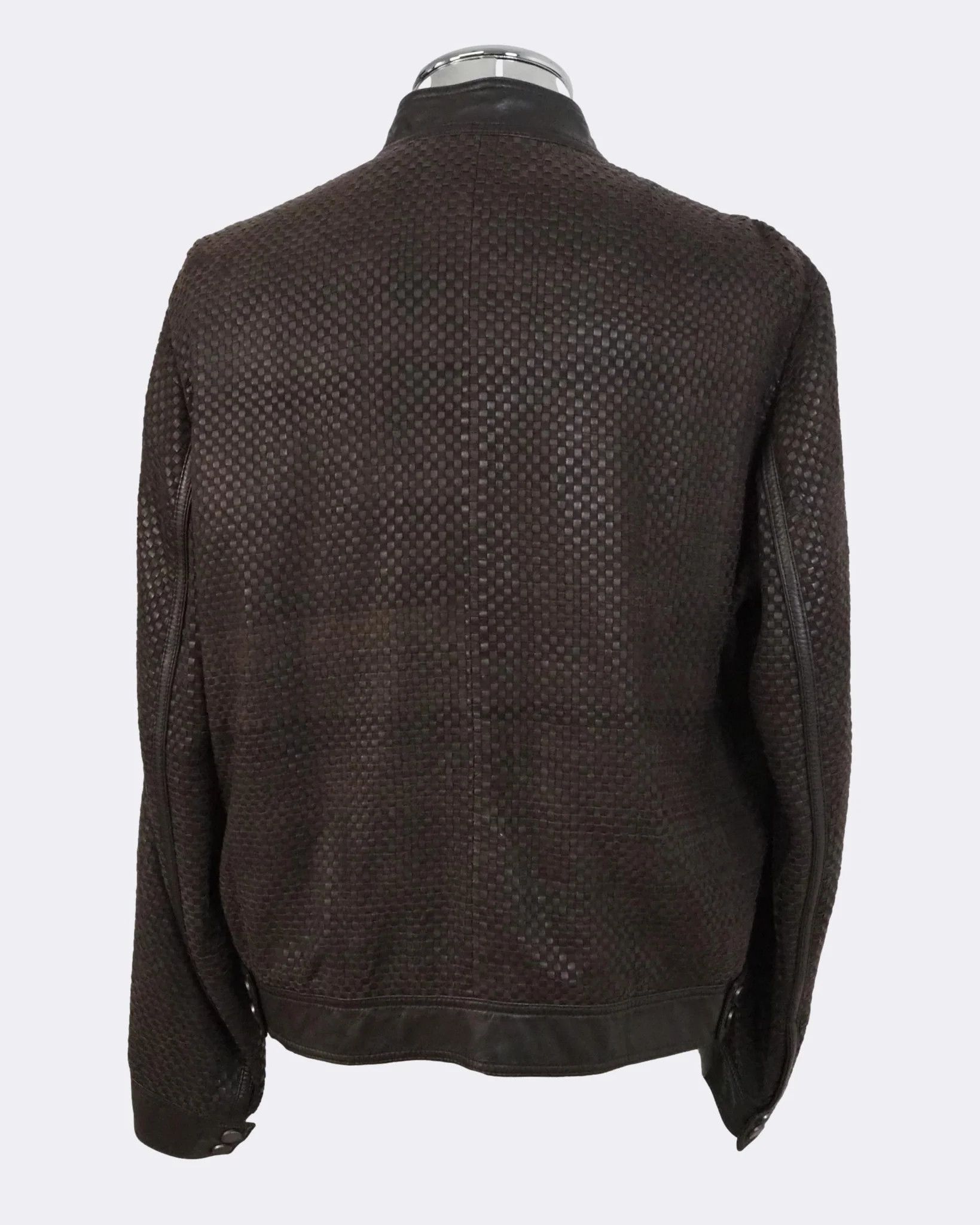 Hugo Boss Men's Hugo Boss Slection Leather Weave Jacket $1565 Size US M / EU 48-50 / 2 - 2 Thumbnail