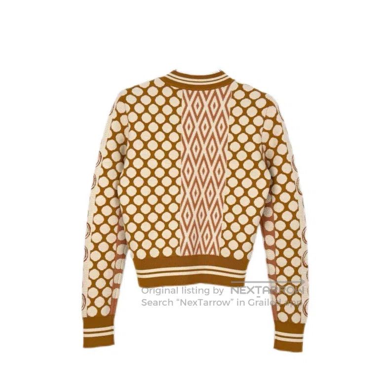 Hermes Hermes Brown circular pattern wool sweater Size XS / US 0-2 / IT 36-38 - 2 Thumbnail