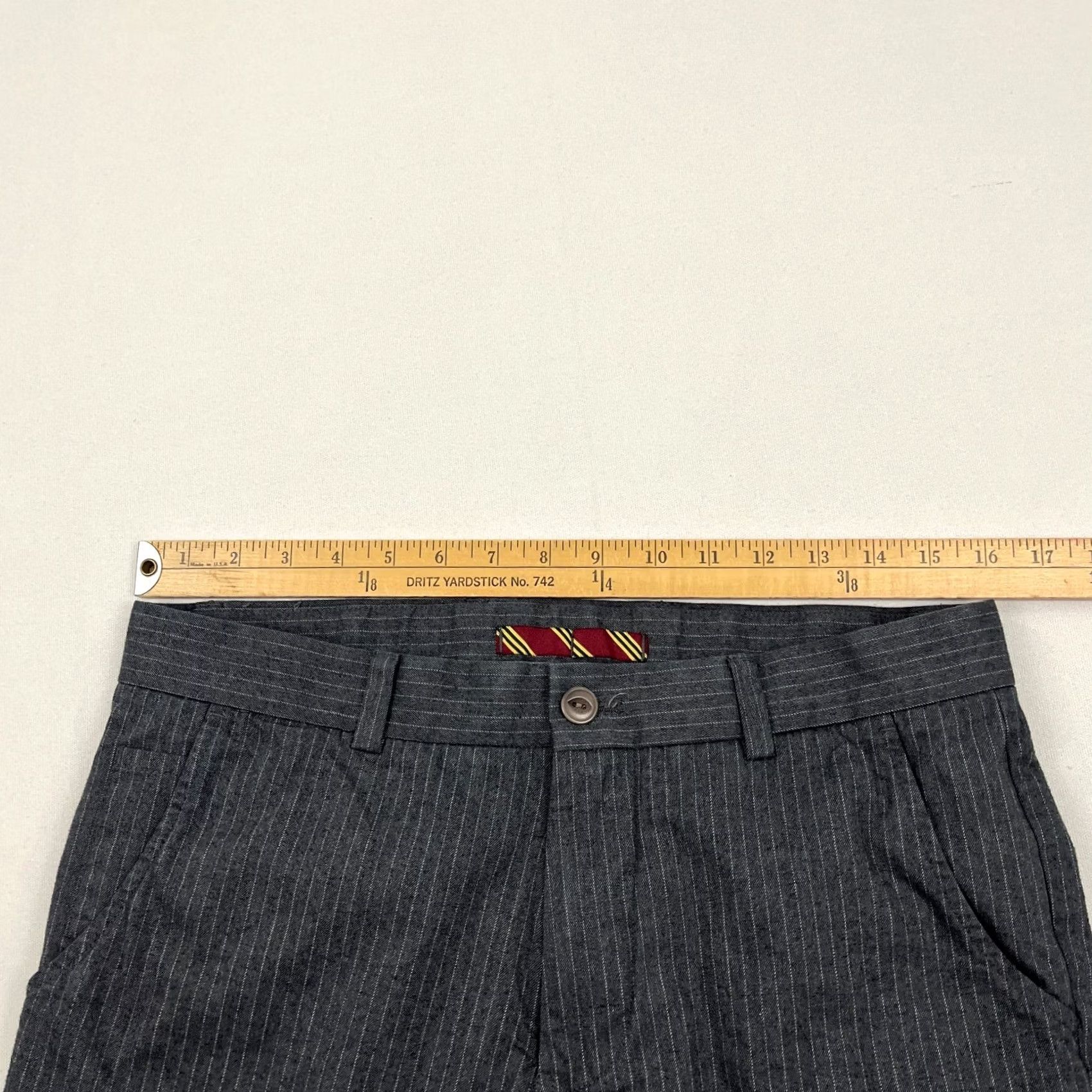 Brooks Brothers Brooks Brothers Chino Pants Mens 32 x 28 Slim Fit Gray Chalk Striped Casual Prep Size US 32 / EU 48 - 3 Thumbnail