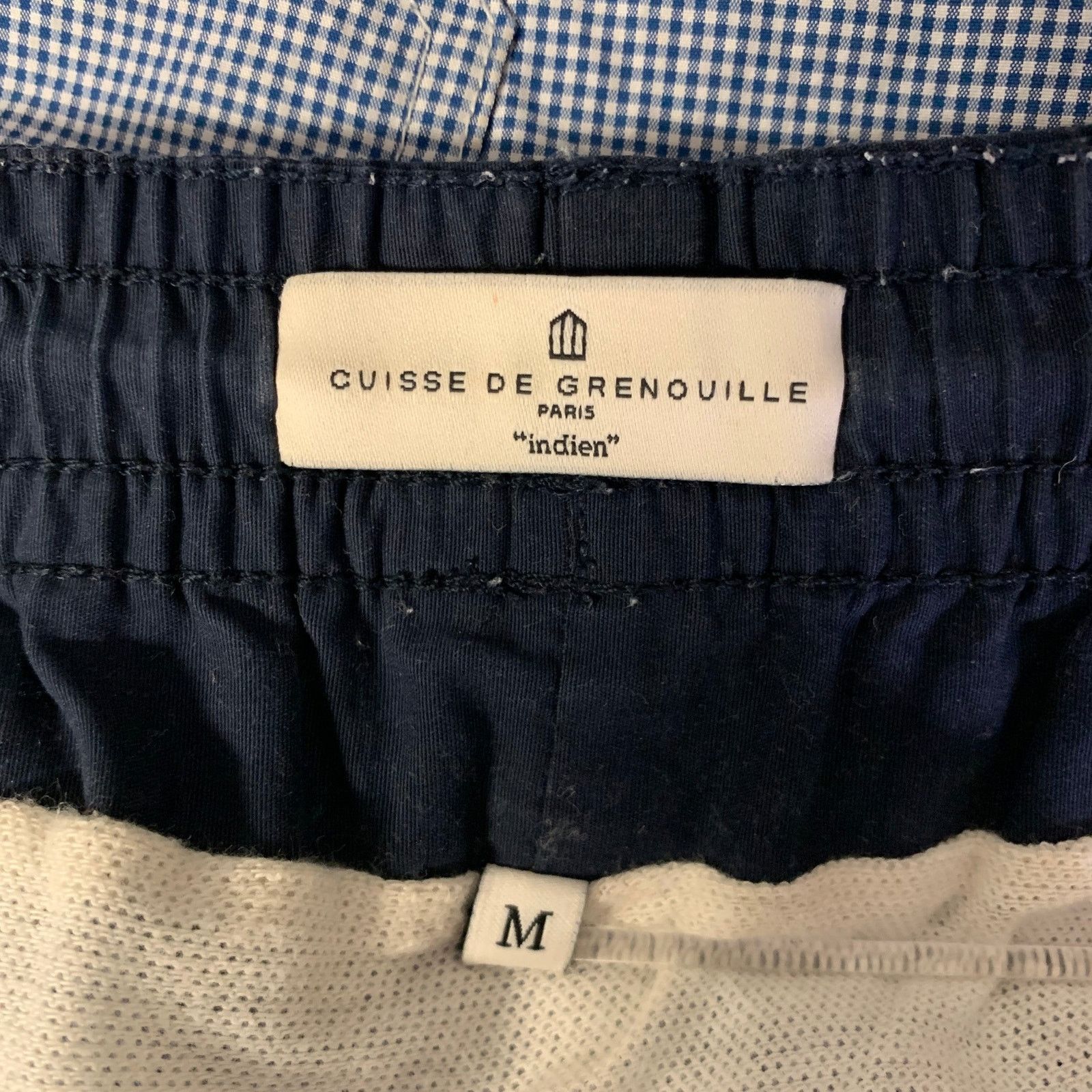 Cuisse de Grenouille CUISSE DE GRENOUILLE M Navy White Blue Checkered Swim Trunks Size US 34 / EU 50 - 4 Thumbnail