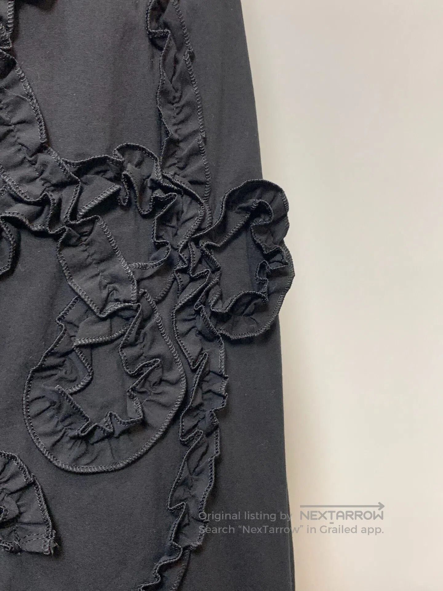 Other Black Ruffled Midi Skirt. Size 30" / US 8 / IT 44 - 4 Thumbnail
