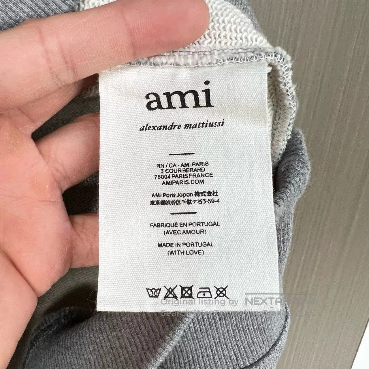 AMI Ami Gray Embroidered Heart Sweatshirt. Size M / US 6-8 / IT 42-44 - 6 Thumbnail