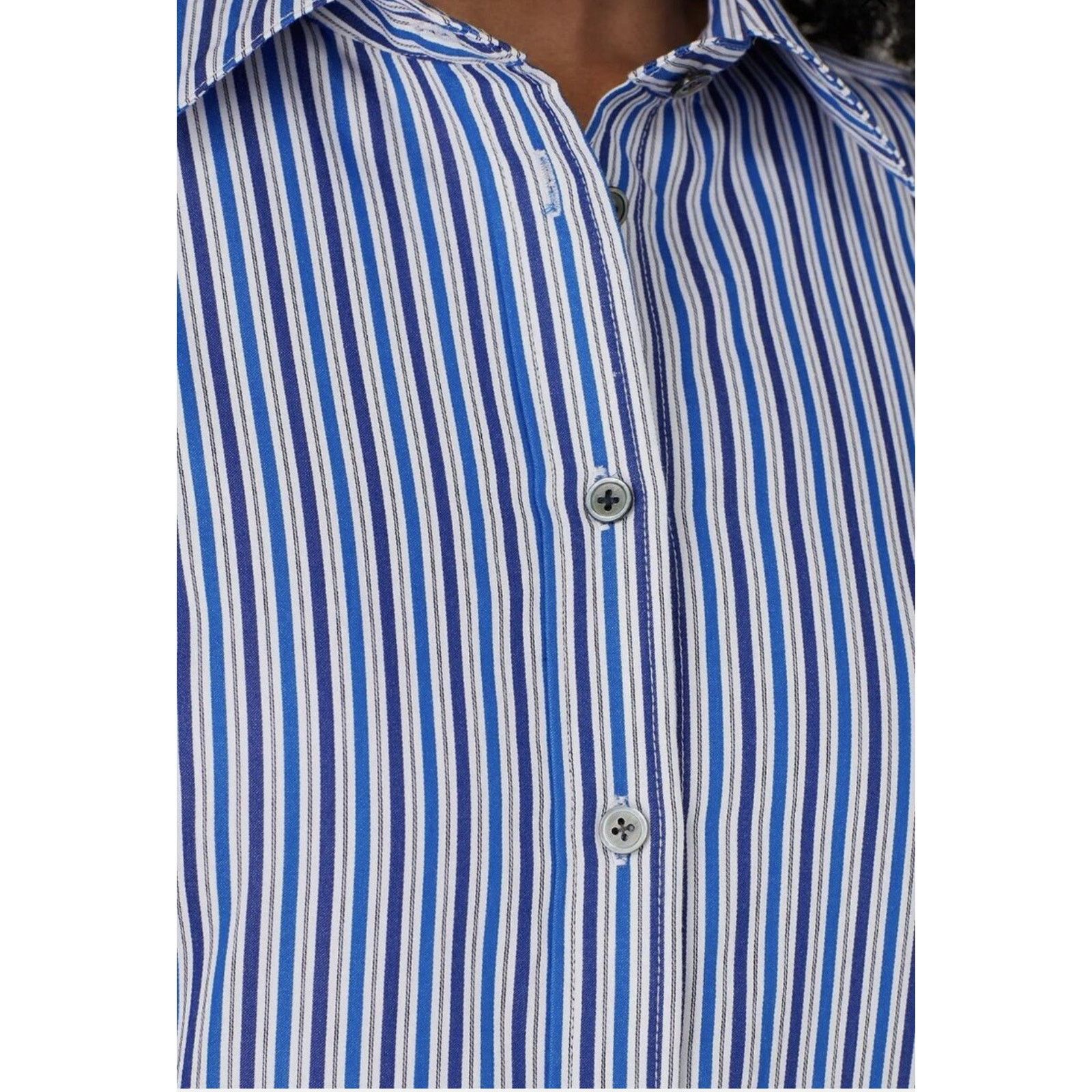 Derek Lam 10 Crosby Derek Lam Collective, Striped Button Down Dress, size: 44 Size L / US 10 / IT 46 - 4 Thumbnail