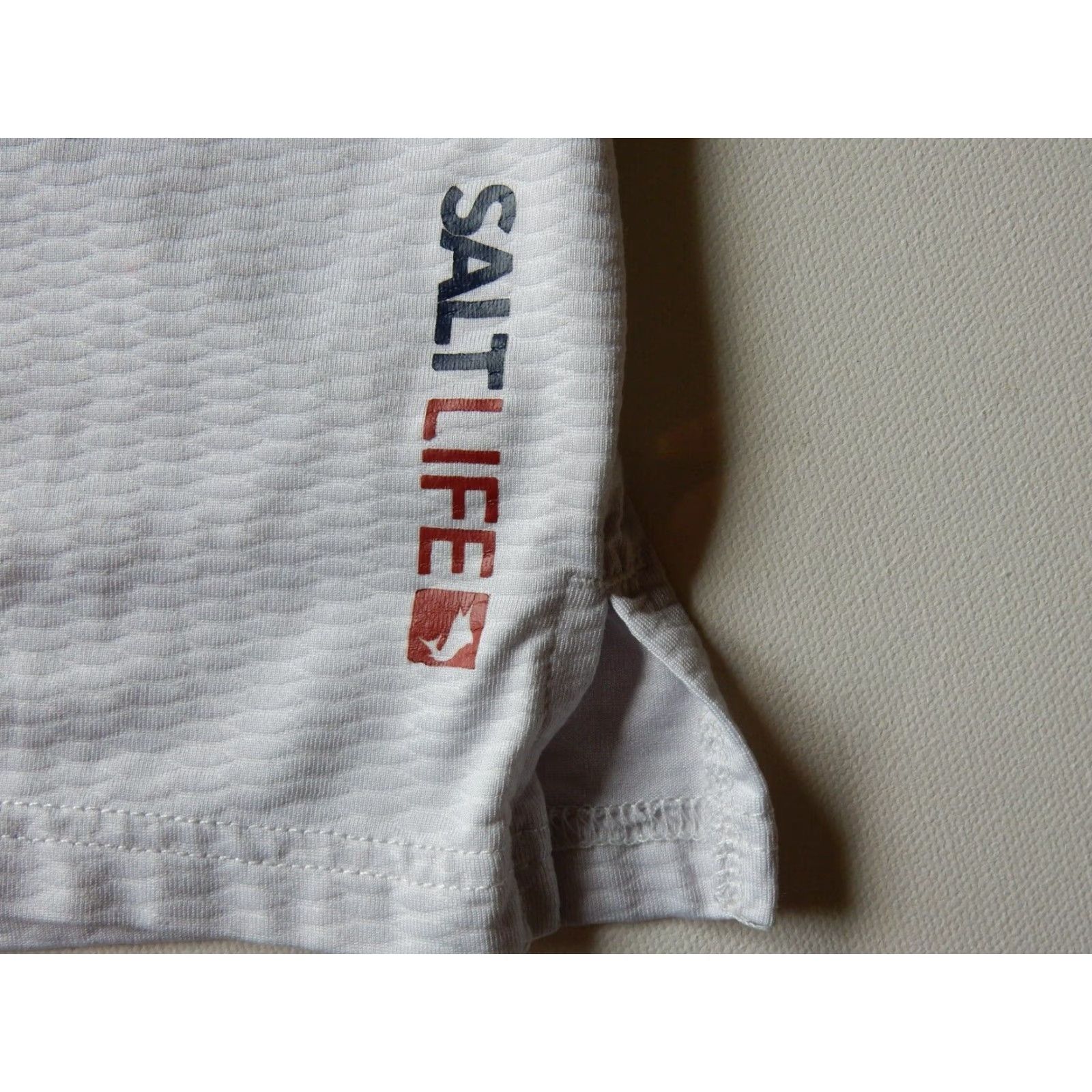 Vintage Salt Life Polo Shirt Men XXL Short Sleeve Solid Ivory Polyester Polo Shirt Mens 2XL Size US XXL / EU 58 / 5 - 2 Thumbnail