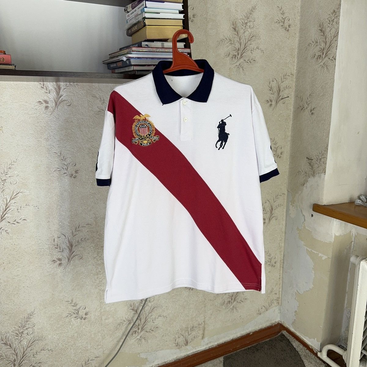 Designer × Polo Ralph Lauren Vintage Polo Ralph Lauren T shirt USA Chief Kiff White XL Size US XL / EU 56 / 4 - 1 Thumbnail