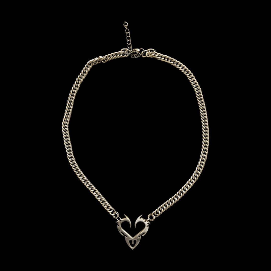 Jewelry Chain Necklace Punk Gothic Chrome Rock Venom Size ONE SIZE - 1 Thumbnail