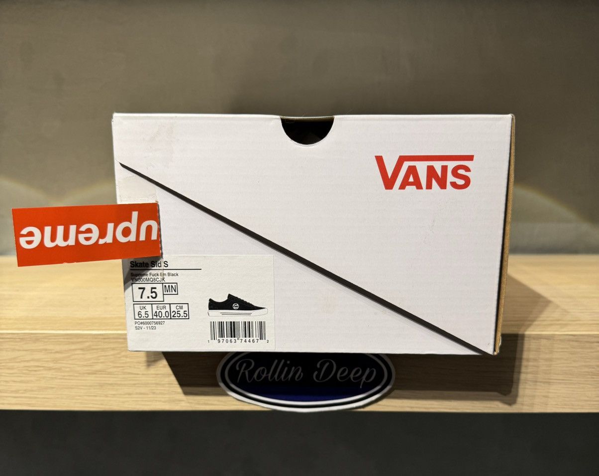 Supreme × Vans Vans Sid x Supreme “Fuck Em” Size US 7.5 / EU 40-41 - 9 Thumbnail