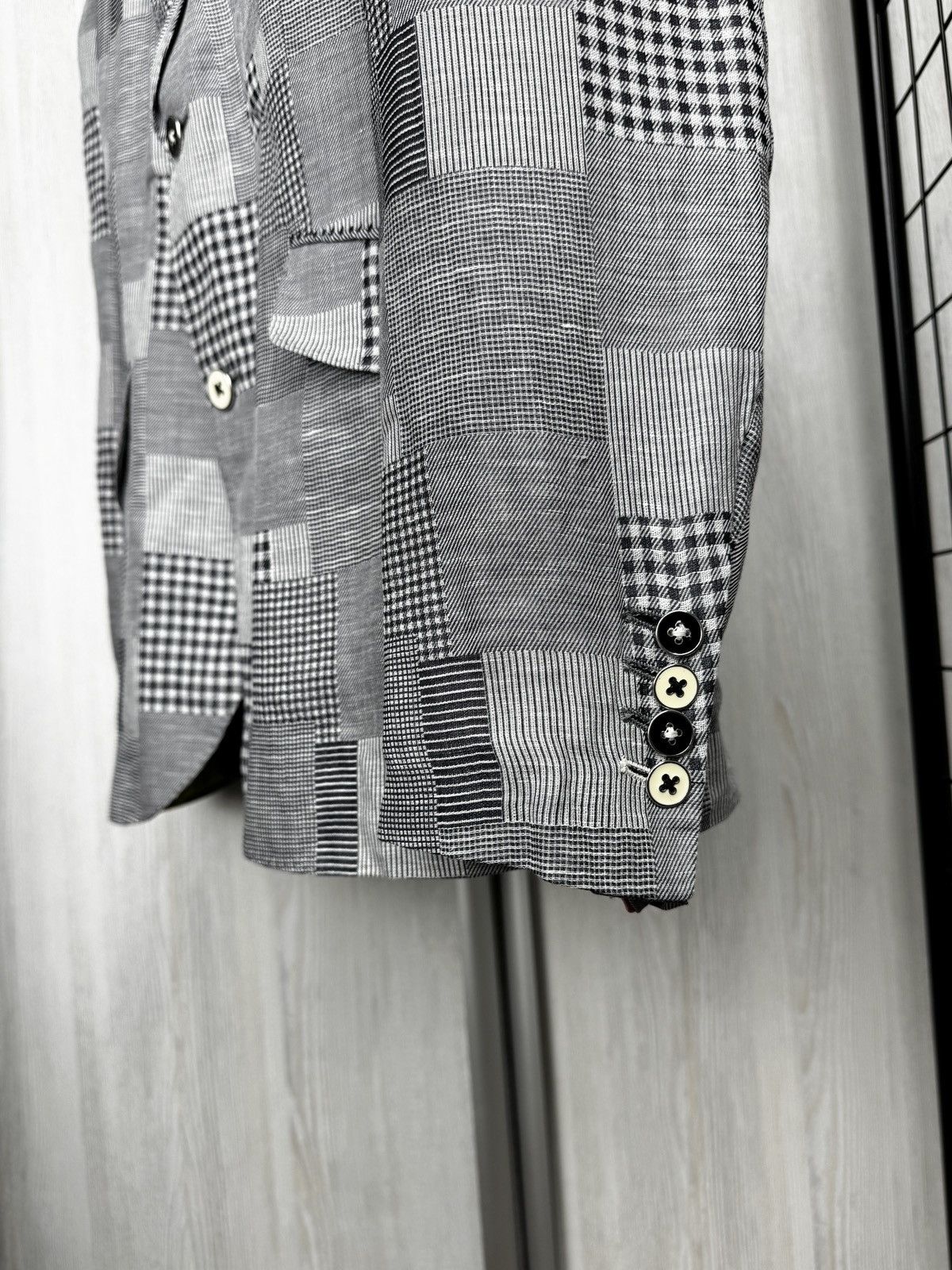 Other Holland Esquire Patchwork Cotton Linen Blazer Vest Set Suit Size 38R - 11 Thumbnail