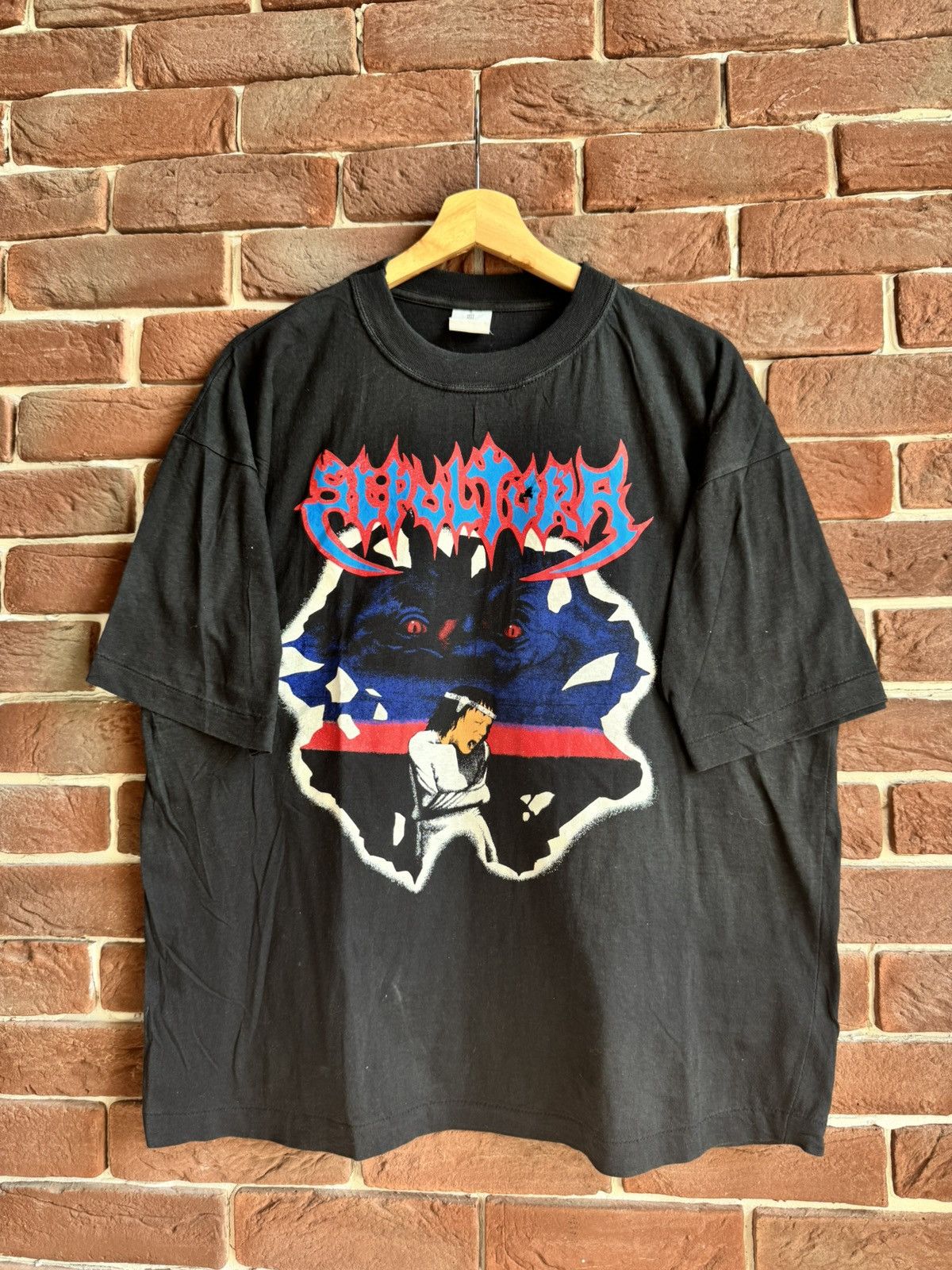 Band Tees Rare Vintage 90s Sepultura Schizophrenia Metal Band Tee Grai Size US XL / EU 56 / 4 - 1 Thumbnail
