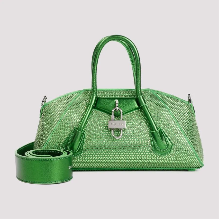 Givenchy o1w1db10525 Size: OS/Antigona Stretch Mini Bag in Green Size ONE SIZE - 1 Thumbnail