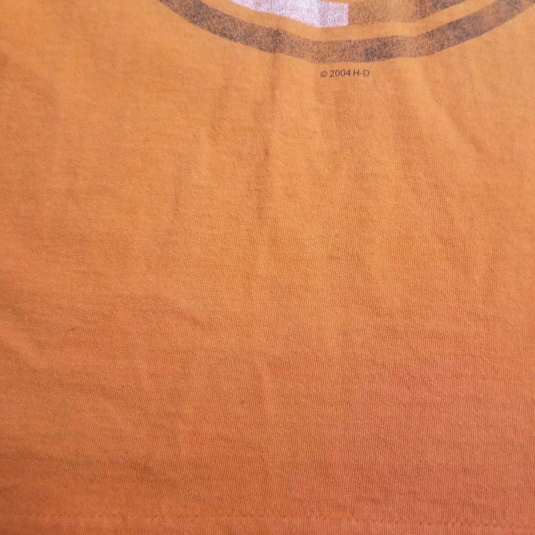 Harley Davidson VINTAGE Harley-Davidson Graphic Tank Top Large Orange Double-Sided USA 2000s Mens Biker Size US L / EU 52-54 / 3 - 6 Thumbnail