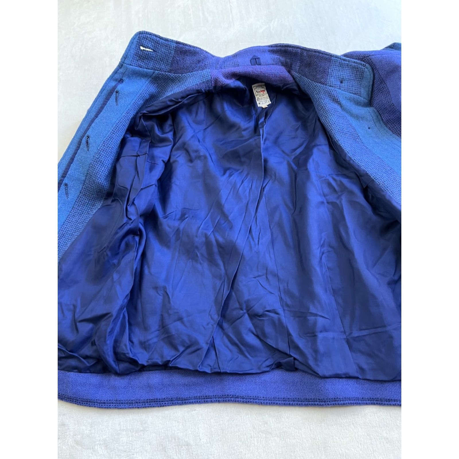 Vintage VINTAGE Avoca Ireland Jacket Women's Medium Blue Pure Wool Coat Jacket Size M / US 6-8 / IT 42-44 - 5 Thumbnail