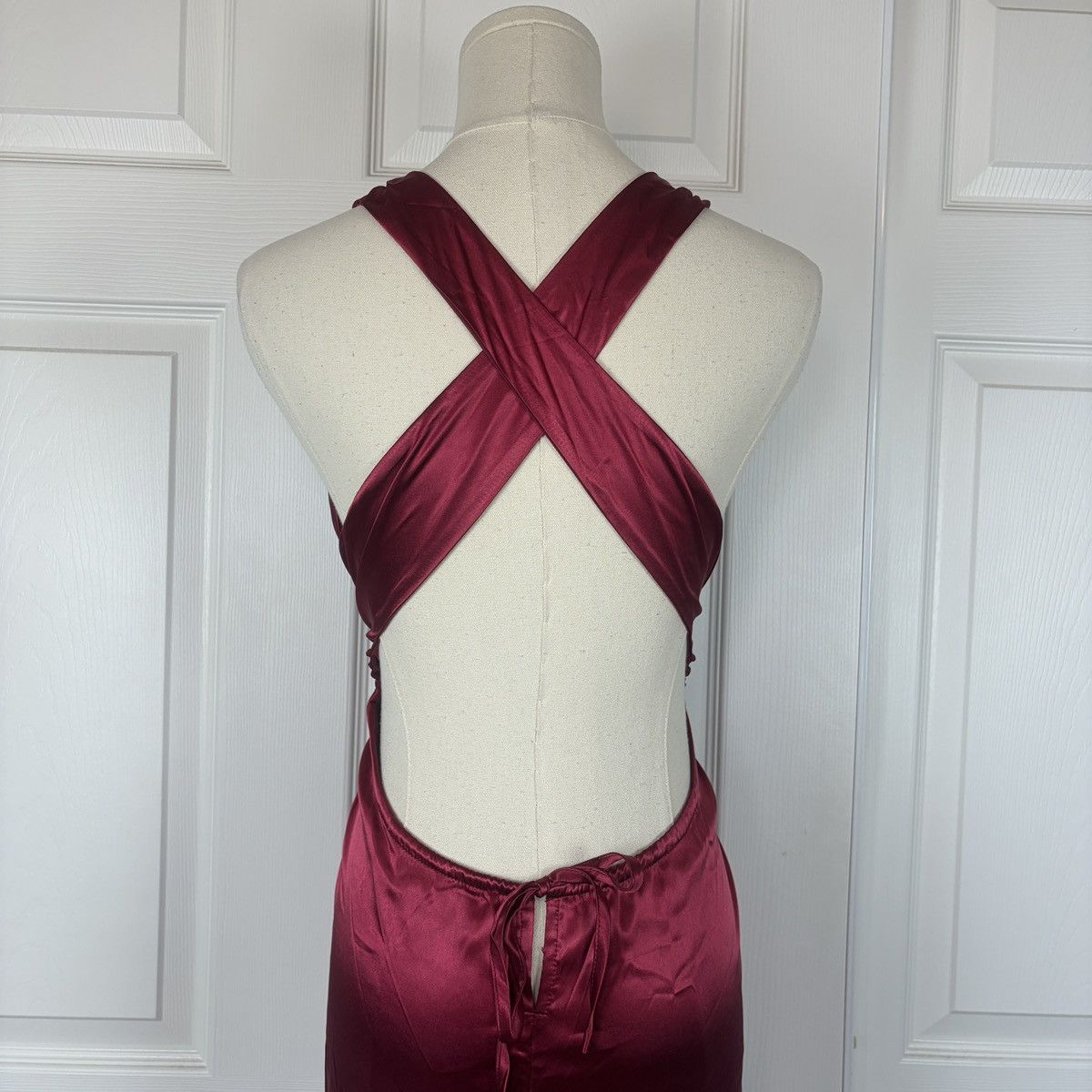 Other GLNEGE burgundy backless maxi prom dress Size S / US 4 / IT 40 - 1 Thumbnail