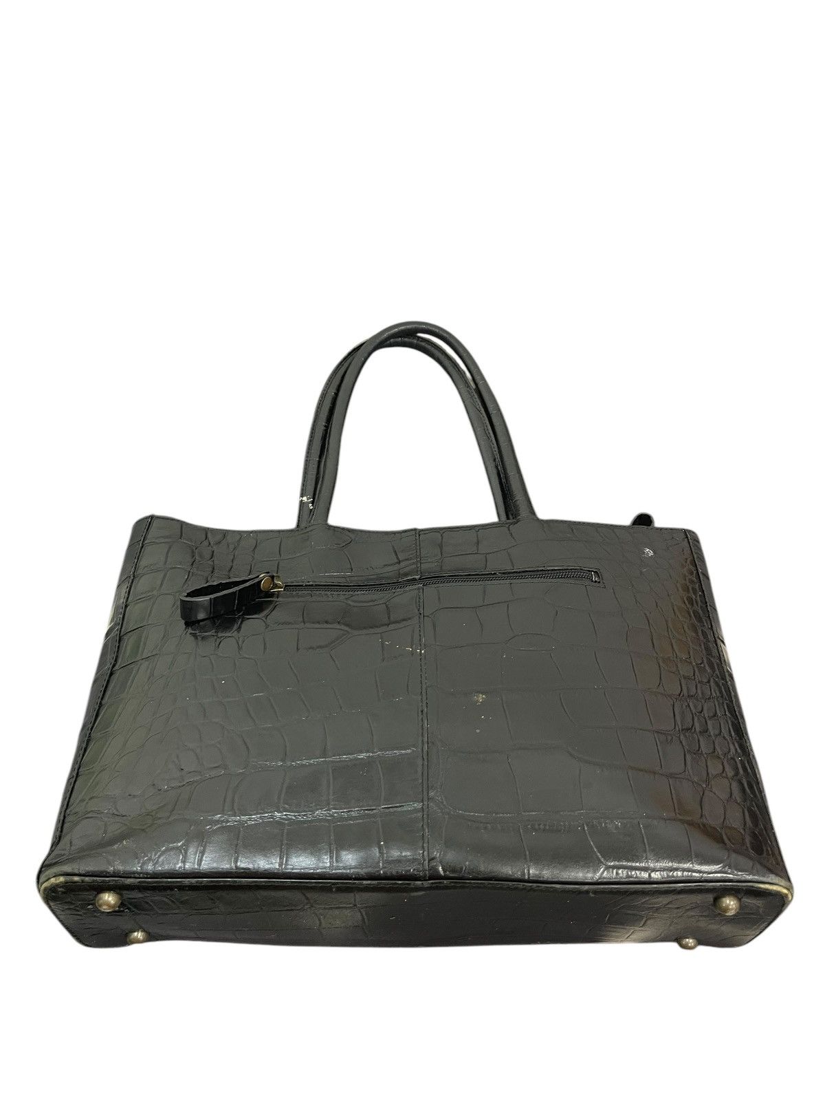 Genuine Leather Crocodile Embossed Vtg Unknown Japan Shoulder Bag 1🟩9 Size ONE SIZE - 15 Thumbnail