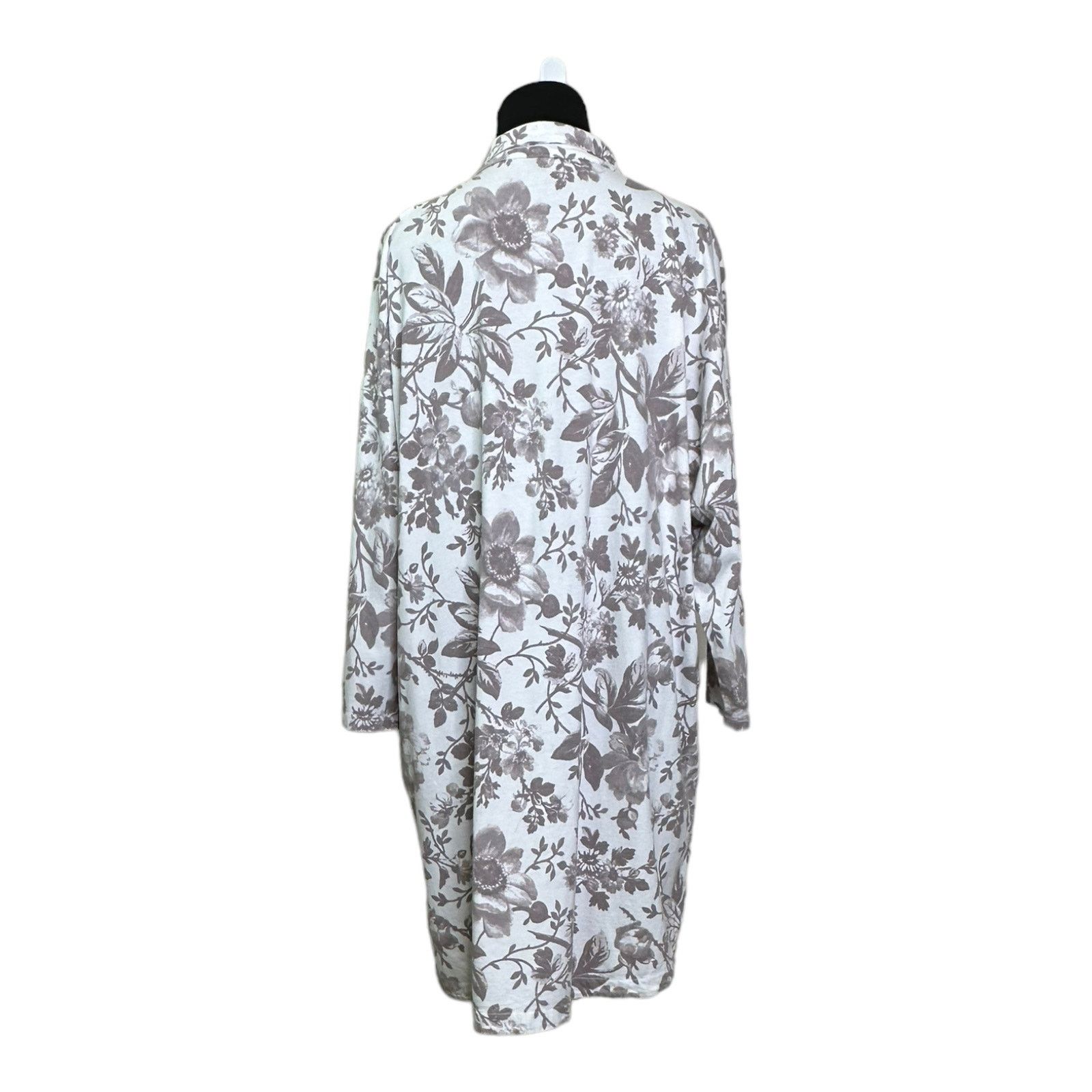 Haven Haven white brown floral long sleeves shirt dress size XL Size XL / US 12-14 / IT 48-50 - 2 Thumbnail