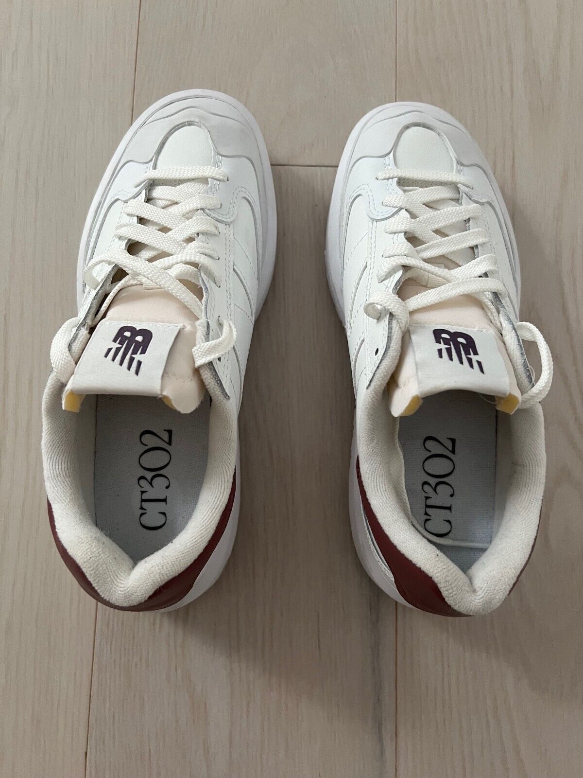 New Balance New Balance CT302 Platform Sneaker White Burgundy M7 / W8.5 Size US 7 / EU 40 - 4 Thumbnail